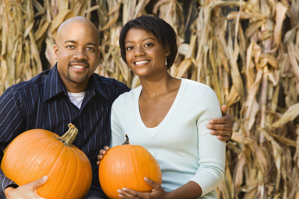 Fall couple portrait.